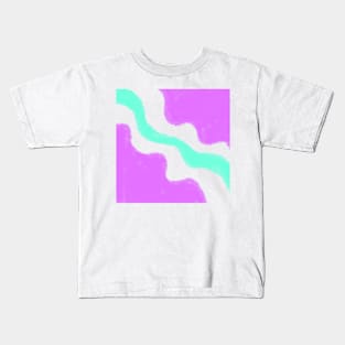 Purple green watercolor art design Kids T-Shirt